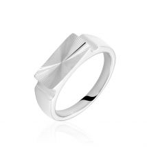 Chevalière Hosea Argent Blanc - Pour Femme - Histoire d'Or