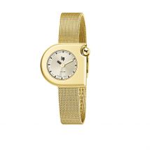 Montre Lip Mach 2000 Mini Moon Doré - Boîtier Jaune - Cadran Champagne - Bracelet Doré - Mécanisme en Quartz - Pour Femme - Histoire d'Or