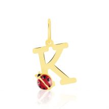 Pendentif Helidie Coccinelle Lettre Or Jaune - Pour Enfant - Histoire d'Or