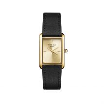 Montre Rosefield Heirloom Champagne - Boîtier Jaune - Cadran Champagne - Bracelet Noir - Mécanisme en Quartz - Pour Femme - Histoire d'Or