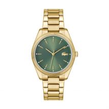 Montre Lacoste Capucine Vert - Boîtier Jaune - Cadran Vert - Bracelet Doré - Mécanisme en Quartz - Pour Femme - Histoire d'Or