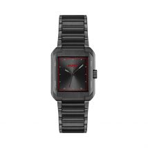 Montre Hugo Thrive Analog Noir - Boîtier Noir - Cadran Noir - Bracelet Noir - Mécanisme en Quartz - Pour Homme - Histoire d'Or