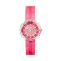 Montre Upp Rose - Boîtier Blanc - Cadran Rose - Bracelet Bicolore - Mécanisme en Quartz - Pour Enfant - Histoire d'Or