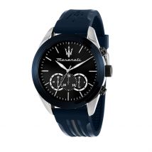 Montre Maserati Traguardo Noir - Boîtier Blanc - Cadran Noir - Bracelet Bicolore - Mécanisme en Quartz - Pour Homme - Histoire d'Or