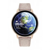 Montre Connectée Tekday - Boîtier Rose - Cadran Noir - Bracelet Rose - Mécanisme en Quartz - Pour Femme - Histoire d'Or
