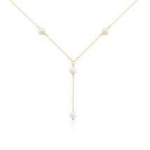 Collier Persis Or Jaune Perle De Culture - Pour Femme - Pierre en Perle de culture de forme Ronde - Histoire d'Or