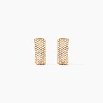 Boucles D'oreilles Puces Charlotte Or Jaune Diamant - Pour Femme - Pierre en Diamant de forme Ronde - Histoire d'Or