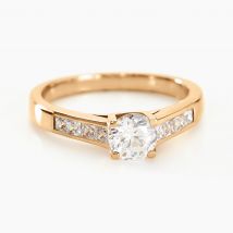 Bague Solitaire Stevie Plaqué Or Jaune Oxyde De Zirconium - Pour Femme - Histoire d'Or