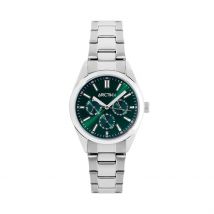 Montre Arctik Prisme Vert - Boîtier Argenté - Cadran Vert - Bracelet Argenté - Mécanisme en Quartz - Pour Homme - Histoire d'Or