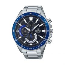 Montre Casio Noir - Boîtier Blanc - Cadran Noir - Bracelet Argenté - Mécanisme en Quartz - Pour Homme - Histoire d'Or