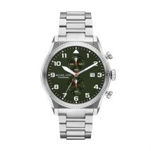 Montre Michael Kors Panorama Vert - Boîtier Blanc - Cadran Vert - Bracelet Argenté - Mécanisme en Quartz - Pour Homme - Histoire d'Or