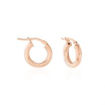 Créoles Maia Argent Rose - Pour Femme - Histoire d'Or