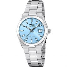 Montre Lotus Automatico Bleu Sky - Boîtier Blanc - Cadran Blanc - Bracelet Argenté - Mécanisme en Automatique - Pour Homme - Histoire d'Or