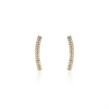 Boucles D'oreilles Grimpantes Jennyferine Plaqué Or Jaune Oxydes - Pour Femme - Histoire d'Or