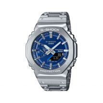 Montre Casio G-shock Premium Bleu - Boîtier Blanc - Cadran Blanc - Bracelet Argenté - Mécanisme en Quartz - Pour Homme - Histoire d'Or
