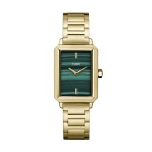 Montre Cluse Fluette Vert - Boîtier Jaune - Cadran Vert - Bracelet Doré - Mécanisme en Quartz - Pour Femme - Histoire d'Or