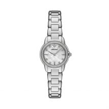 Montre Emporio Armani Nacre Blanche - Boîtier Blanc - Cadran Bicolore - Bracelet Argenté - Mécanisme en Quartz - Pour Femme - Histoire d'Or
