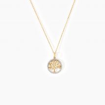 Collier Or Rose Tresha Diamants - Pour Femme - Pierre en Diamant de forme Ronde - Motif Cercle - Histoire d'Or
