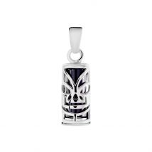 Pendentif Tiki Argent Blanc Onyx - Pour Femme - Histoire d'Or