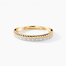 Bague Or Jaune Uxella Diamants - Pour Femme - Pierre en Diamant de forme Ronde - Histoire d'Or