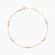 Chaîne De Cheville Akif Or Jaune Perle De Culture - Pour Femme - Pierre en Perle de culture de forme Ronde - Histoire d'Or