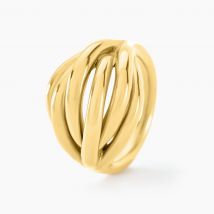 Bague Jackie Acier Jaune - Pour Femme - Histoire d'Or