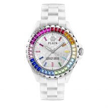 Montre Philipp Plein Heaven Blanc - Boîtier Blanc - Cadran Blanc - Bracelet Blanc - Mécanisme en Quartz - Pour Femme - Histoire d'Or