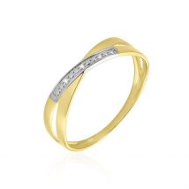 Bague Renda Or Jaune Diamant - Pour Femme - Pierre en Diamant de forme Ronde - Histoire d'Or