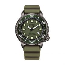 Montre Citizen Promaster Marine Kaki - Boîtier Gris - Cadran Vert - Bracelet Vert - Mécanisme en Quartz - Pour Homme - Histoire d'Or