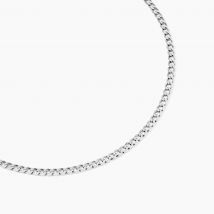 Chaîne Casper Maille Gourmette Argent Blanc - Pour Unisex - Histoire d'Or