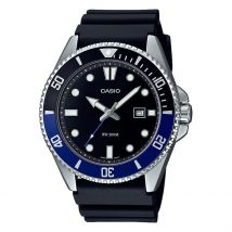 Montre Casio Collection Noir - Boîtier Blanc - Cadran Noir - Bracelet Noir - Mécanisme en Quartz - Pour Homme - Histoire d'Or