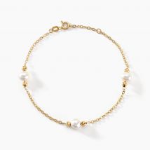 Bracelet Cannelle Or Jaune Perle De Culture - Pour Femme - Pierre en Perle de culture de forme Ronde - Histoire d'Or
