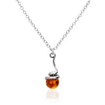 Collier Famata Argent Blanc Ambre - Pour Femme - Histoire d'Or