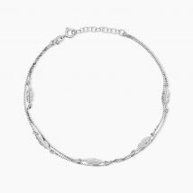 Chaîne De Cheville Hannen Argent Blanc - Pour Femme - Histoire d'Or