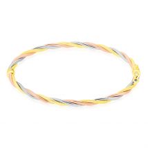 Bracelet Jonc Anaisaae Torsade Or Tricolore - Pour Femme - Histoire d'Or