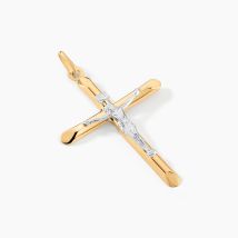 Pendentif Agatha Croix Or Bicolore - Pour Unisex - Histoire d'Or