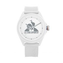 Montre Le Coq Sportif Monochrome Blanc - Boîtier Blanc - Cadran Blanc - Bracelet Blanc - Mécanisme en Quartz - Pour Homme - Histoire d'Or