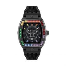 Montre Philipp Plein The Hexagon Phantom Noir - Boîtier Noir - Cadran Noir - Bracelet Noir - Mécanisme en Quartz - Pour Homme - Histoire d'Or