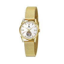 Montre Lip Himalaya Cœur Battant Blanc - Boîtier Jaune - Cadran Blanc - Bracelet Doré - Mécanisme en Automatique - Pour Femme - Histoire d'Or