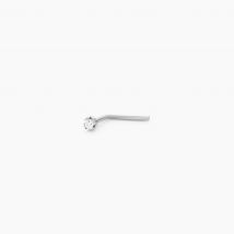 Piercing De Nez Demetrie Or Blanc Diamant - Pour Femme - Pierre en Diamant de forme Ronde - Histoire d'Or