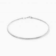 Bracelet Izel Maille Anglaise Or Blanc - Pour Femme - Histoire d'Or