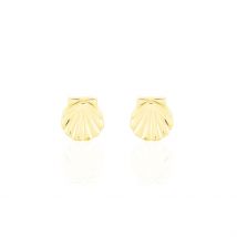 Boucles D'oreilles Puces Franzine Coquillage Or Jaune - Pour Femme - Histoire d'Or