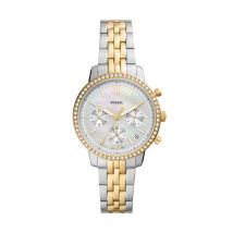 Montre Fossil Neutra Blanc - Boîtier Argenté - Cadran Multicolore - Bracelet Multicolore - Mécanisme en Quartz - Pour Femme - Histoire d'Or