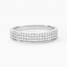 Bague Kaycee Argent Blanc Oxyde De Zirconium - Pour Femme - Pierre en Oxyde de Zirconium de forme Ronde - Histoire d'Or
