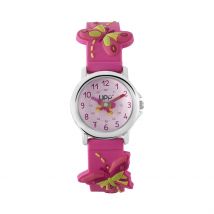 Montre Upp Fuzzy Rose - Boîtier Blanc - Cadran Multicolore - Bracelet Rose - Mécanisme en Quartz - Pour Enfant - Histoire d'Or