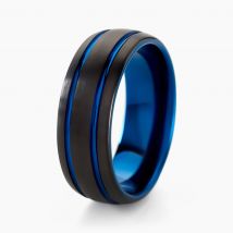 Bague Acier Bleu - Pour Homme - Histoire d'Or