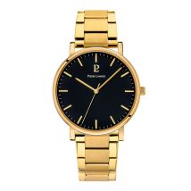Montre Pierre Lannier Essential Noir - Boîtier Jaune - Cadran Noir - Bracelet Doré - Mécanisme en Quartz - Pour Homme - Histoire d'Or