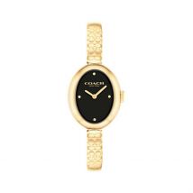 Montre Coach Sammy Noir - Boîtier - Cadran Noir - Bracelet Doré - Mécanisme en Quartz - Pour Femme - Histoire d'Or