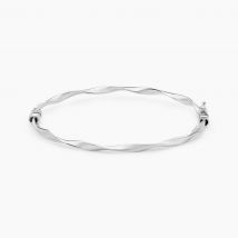 Bracelet Jonc Nathaelae Argent Blanc - Pour Femme - Histoire d'Or