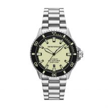Montre Emporio Armani Sea Explorer Jaune - Boîtier Blanc - Cadran Jaune - Bracelet Argenté - Mécanisme en Automatique - Pour Homme - Histoire d'Or